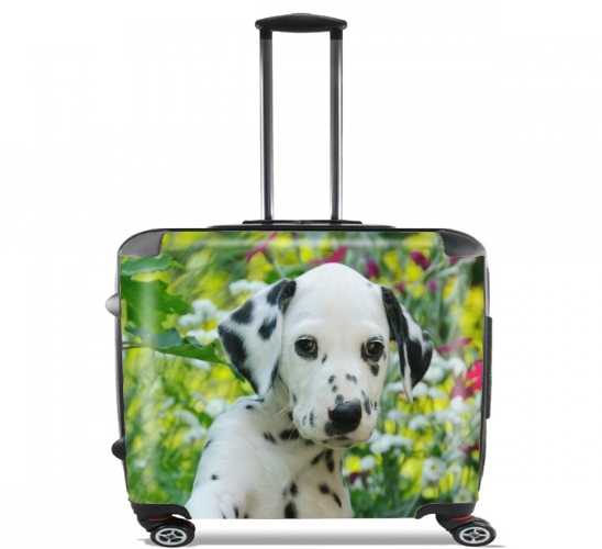  Perrito dálmata en una cesta para Ruedas cabina bolsa de equipaje maleta trolley 17" laptop