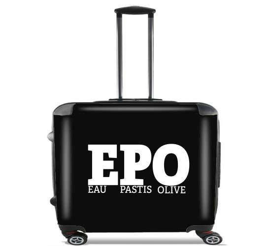  EPO Eau Pastis Olive para Ruedas cabina bolsa de equipaje maleta trolley 17" laptop