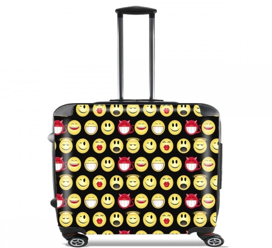  funny smileys para Ruedas cabina bolsa de equipaje maleta trolley 17" laptop