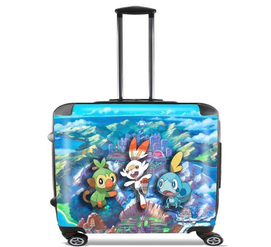  Galar Rules scorbunny Grookey Sobble para Ruedas cabina bolsa de equipaje maleta trolley 17" laptop