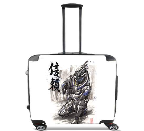  Garrus Vakarian Mass Effect Art para Ruedas cabina bolsa de equipaje maleta trolley 17" laptop