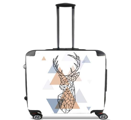  Geometric head of the deer para Ruedas cabina bolsa de equipaje maleta trolley 17" laptop