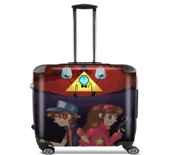  Gravity Falls Monster bill cipher Wheel para Ruedas cabina bolsa de equipaje maleta trolley 17" laptop