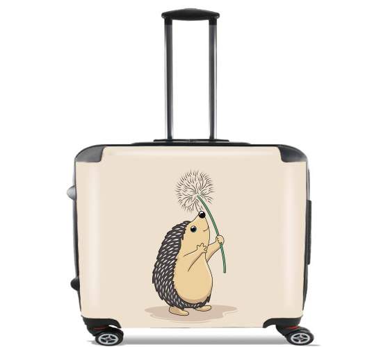  Hedgehog play dandelion para Ruedas cabina bolsa de equipaje maleta trolley 17" laptop