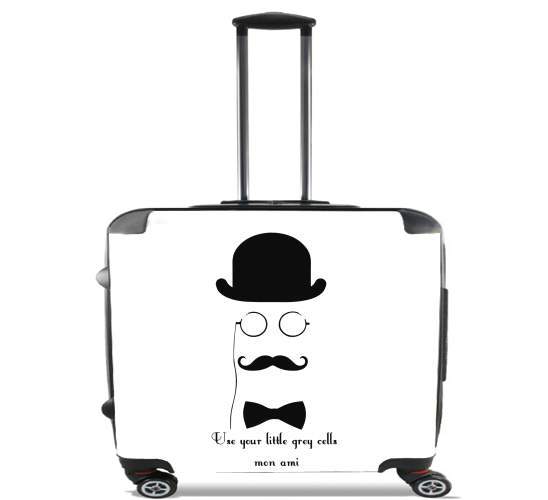  Hercules Poirot Quotes para Ruedas cabina bolsa de equipaje maleta trolley 17" laptop