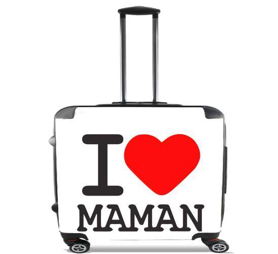  I love Maman para Ruedas cabina bolsa de equipaje maleta trolley 17" laptop