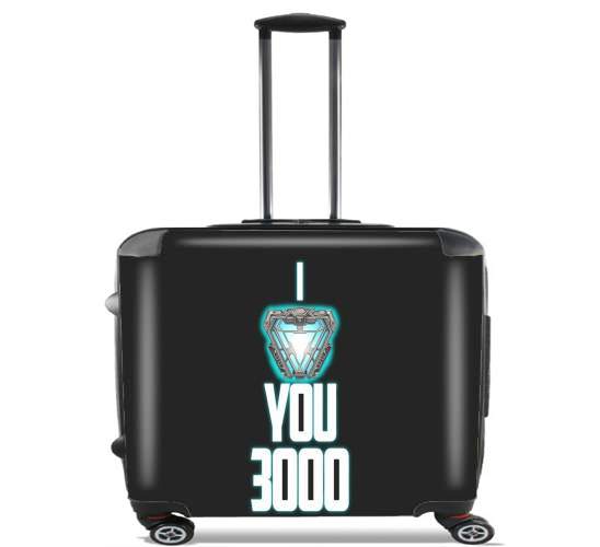  I Love You 3000 Iron Man Tribute para Ruedas cabina bolsa de equipaje maleta trolley 17" laptop