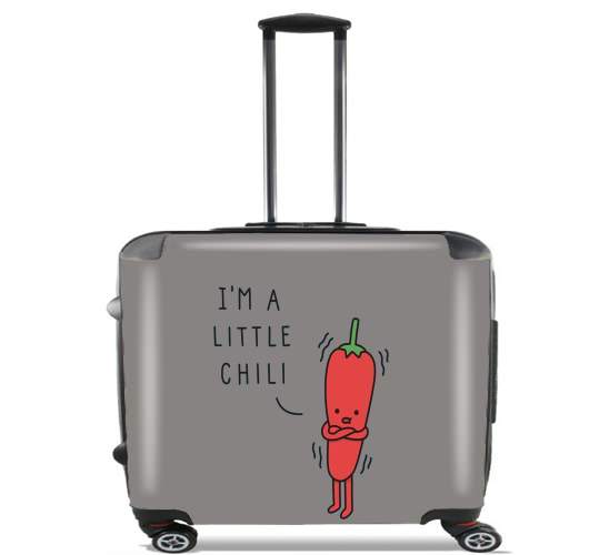  Im a little chili para Ruedas cabina bolsa de equipaje maleta trolley 17" laptop