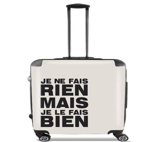  Je ne fais rien mais je le fais bien para Ruedas cabina bolsa de equipaje maleta trolley 17" laptop