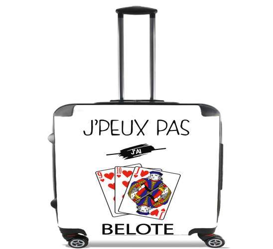  je peux pas jai belote para Ruedas cabina bolsa de equipaje maleta trolley 17" laptop