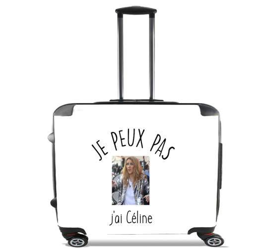  Je peux pas jai Celine para Ruedas cabina bolsa de equipaje maleta trolley 17" laptop