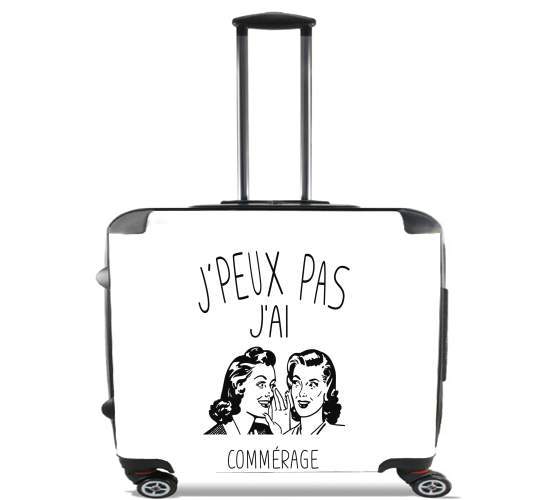  Je peux pas jai commerage para Ruedas cabina bolsa de equipaje maleta trolley 17" laptop