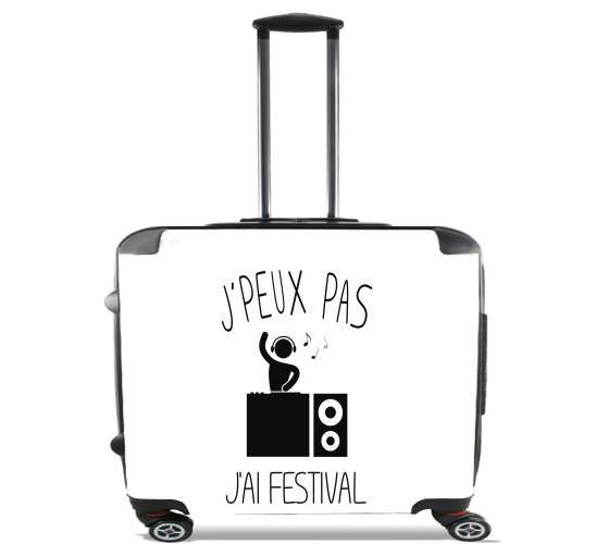  Je peux pas jai festival para Ruedas cabina bolsa de equipaje maleta trolley 17" laptop