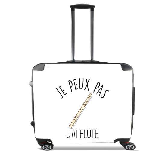  Je peux pas jai flute para Ruedas cabina bolsa de equipaje maleta trolley 17" laptop