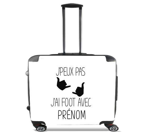  Je peux pas jai foot avec para Ruedas cabina bolsa de equipaje maleta trolley 17" laptop