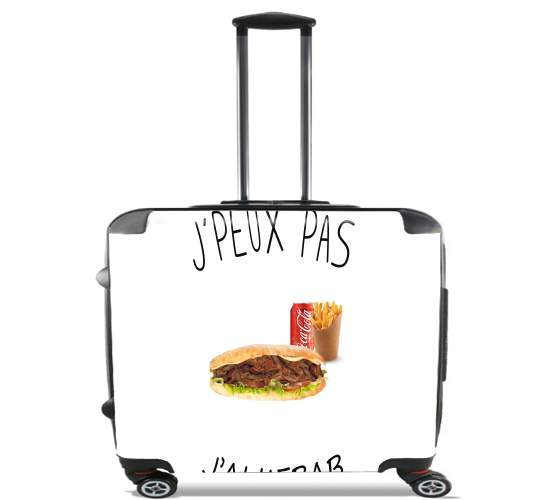  Je peux pas jai kebab para Ruedas cabina bolsa de equipaje maleta trolley 17" laptop