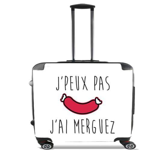  Je peux pas jai merguez para Ruedas cabina bolsa de equipaje maleta trolley 17" laptop