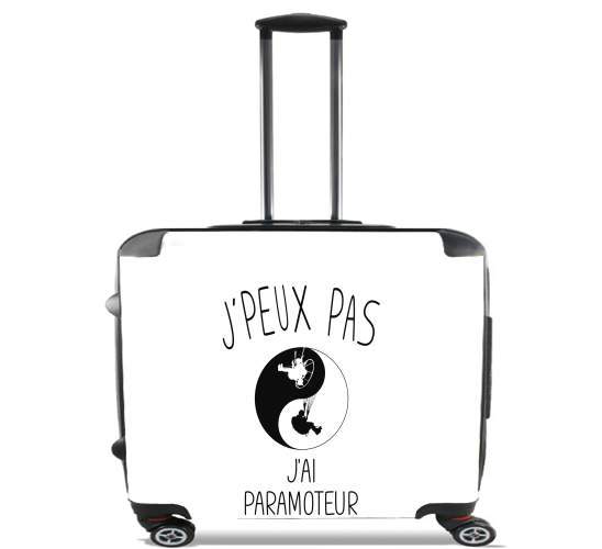  Je peux pas jai paramoteur para Ruedas cabina bolsa de equipaje maleta trolley 17" laptop