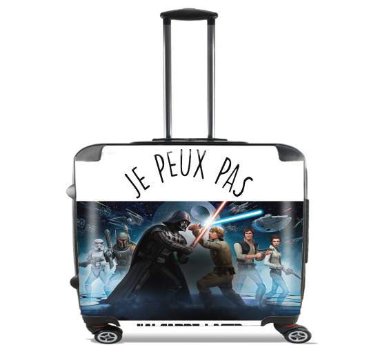  Je peux pas jai sabre laser para Ruedas cabina bolsa de equipaje maleta trolley 17" laptop