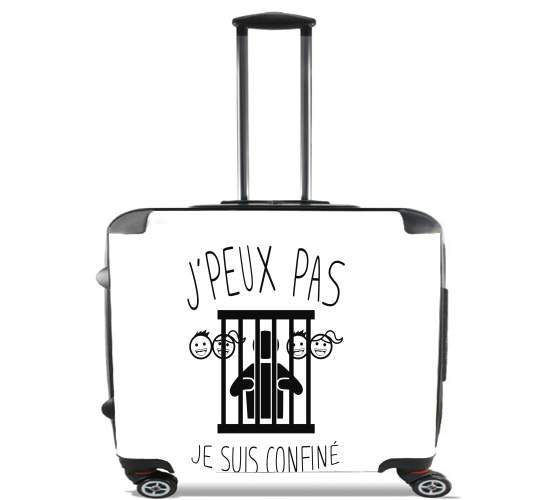  Je peux pas je suis confine para Ruedas cabina bolsa de equipaje maleta trolley 17" laptop