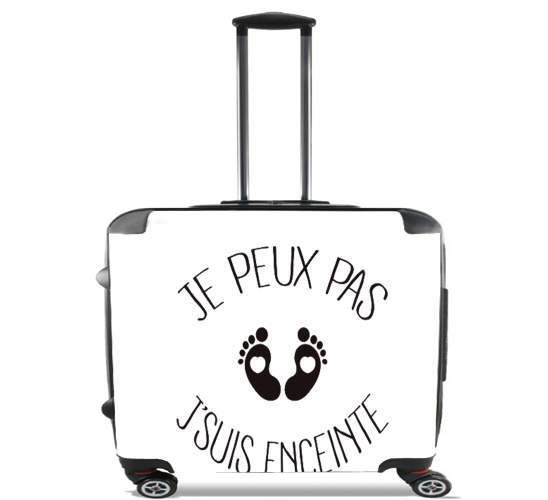  Je peux pas je suis enceinte para Ruedas cabina bolsa de equipaje maleta trolley 17" laptop