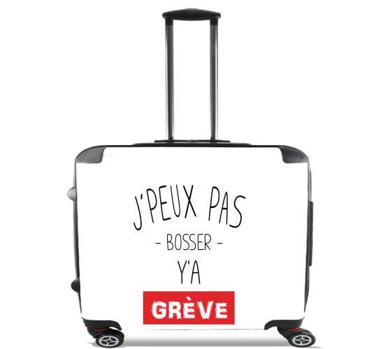  Je peux pas ya greve para Ruedas cabina bolsa de equipaje maleta trolley 17" laptop