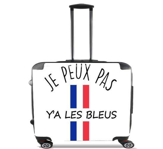  Je peux pas ya les bleus para Ruedas cabina bolsa de equipaje maleta trolley 17" laptop