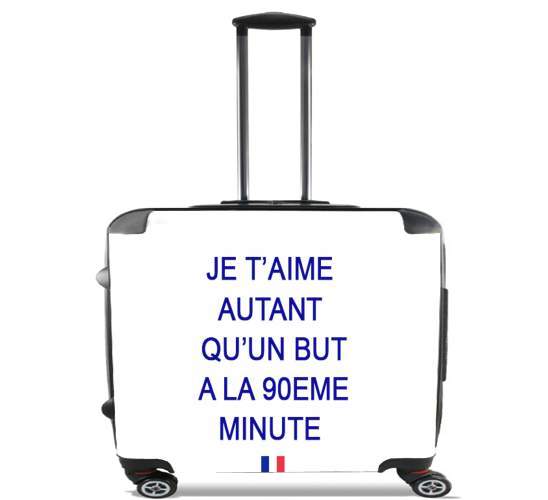  Je t aime autant qu un but a la 90eme minutes para Ruedas cabina bolsa de equipaje maleta trolley 17" laptop