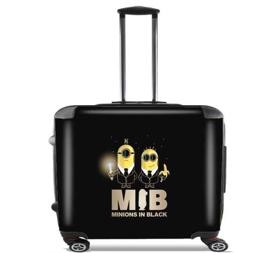  Minion in black mashup Men in black para Ruedas cabina bolsa de equipaje maleta trolley 17" laptop