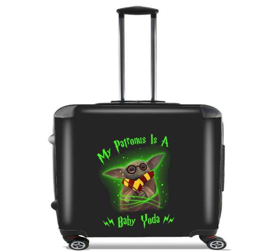  My patronus is baby yoda para Ruedas cabina bolsa de equipaje maleta trolley 17" laptop