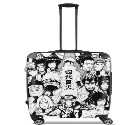  Naruto Black And White Art para Ruedas cabina bolsa de equipaje maleta trolley 17" laptop