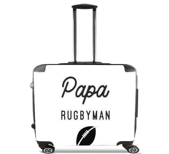  Papa Rugbyman para Ruedas cabina bolsa de equipaje maleta trolley 17" laptop