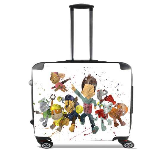  Paw Patrol Watercolor Art para Ruedas cabina bolsa de equipaje maleta trolley 17" laptop