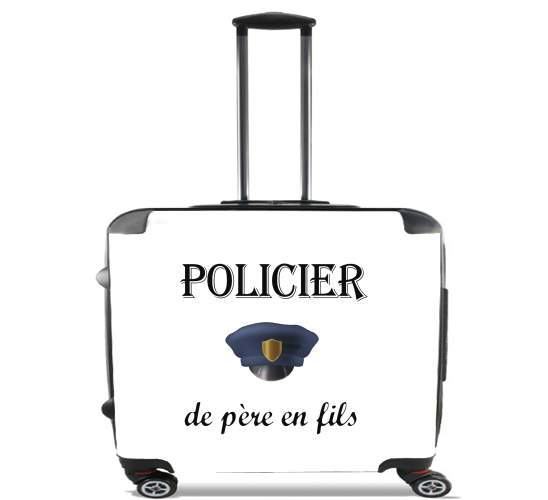  Policier de pere en fils para Ruedas cabina bolsa de equipaje maleta trolley 17" laptop