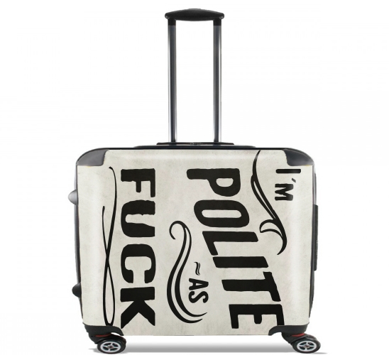  I´m polite as fuck para Ruedas cabina bolsa de equipaje maleta trolley 17" laptop