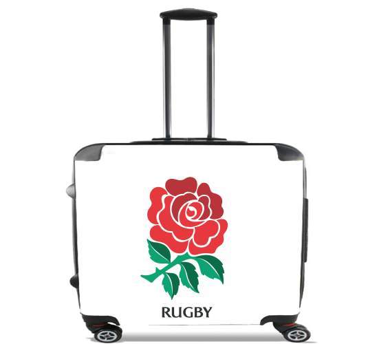  Rose Flower Rugby England para Ruedas cabina bolsa de equipaje maleta trolley 17" laptop