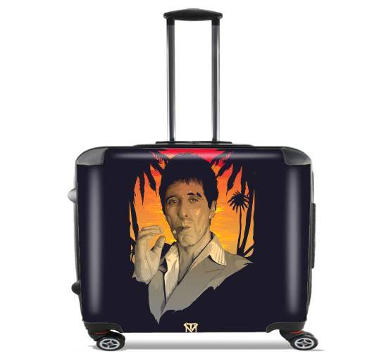  Scarface Tony Montana para Ruedas cabina bolsa de equipaje maleta trolley 17" laptop