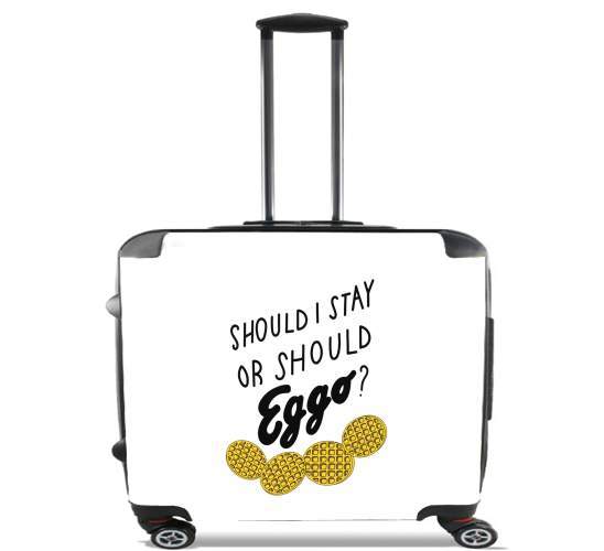  Should i stay or shoud i Eggo para Ruedas cabina bolsa de equipaje maleta trolley 17" laptop