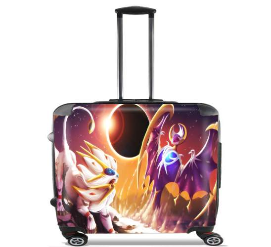  Solgaleo And Lunala para Ruedas cabina bolsa de equipaje maleta trolley 17" laptop