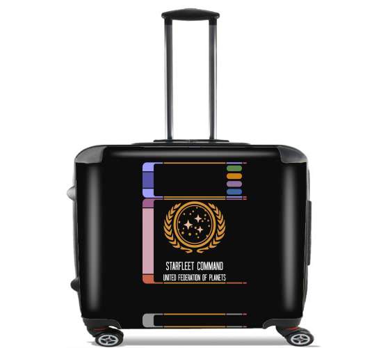  Starfleet command Star trek para Ruedas cabina bolsa de equipaje maleta trolley 17" laptop