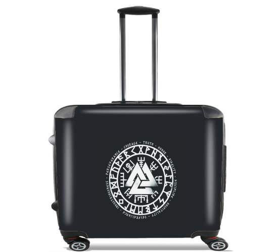  valknut madras para Ruedas cabina bolsa de equipaje maleta trolley 17" laptop