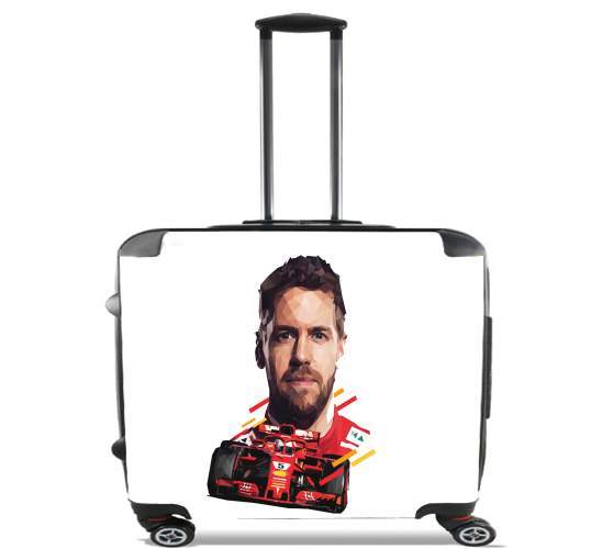  Vettel Formula One Driver para Ruedas cabina bolsa de equipaje maleta trolley 17" laptop