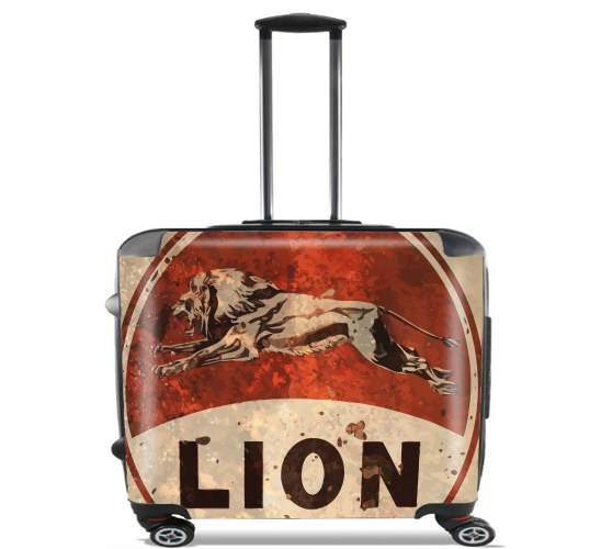  Vintage Gas Station Lion para Ruedas cabina bolsa de equipaje maleta trolley 17" laptop