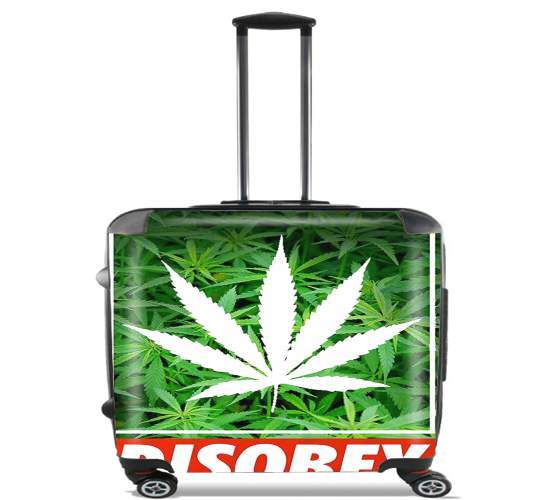  Weed Cannabis Disobey para Ruedas cabina bolsa de equipaje maleta trolley 17" laptop