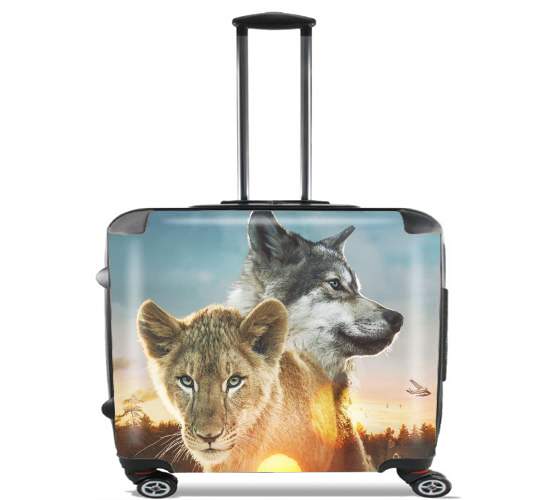  El Lobo y el León para Ruedas cabina bolsa de equipaje maleta trolley 17" laptop