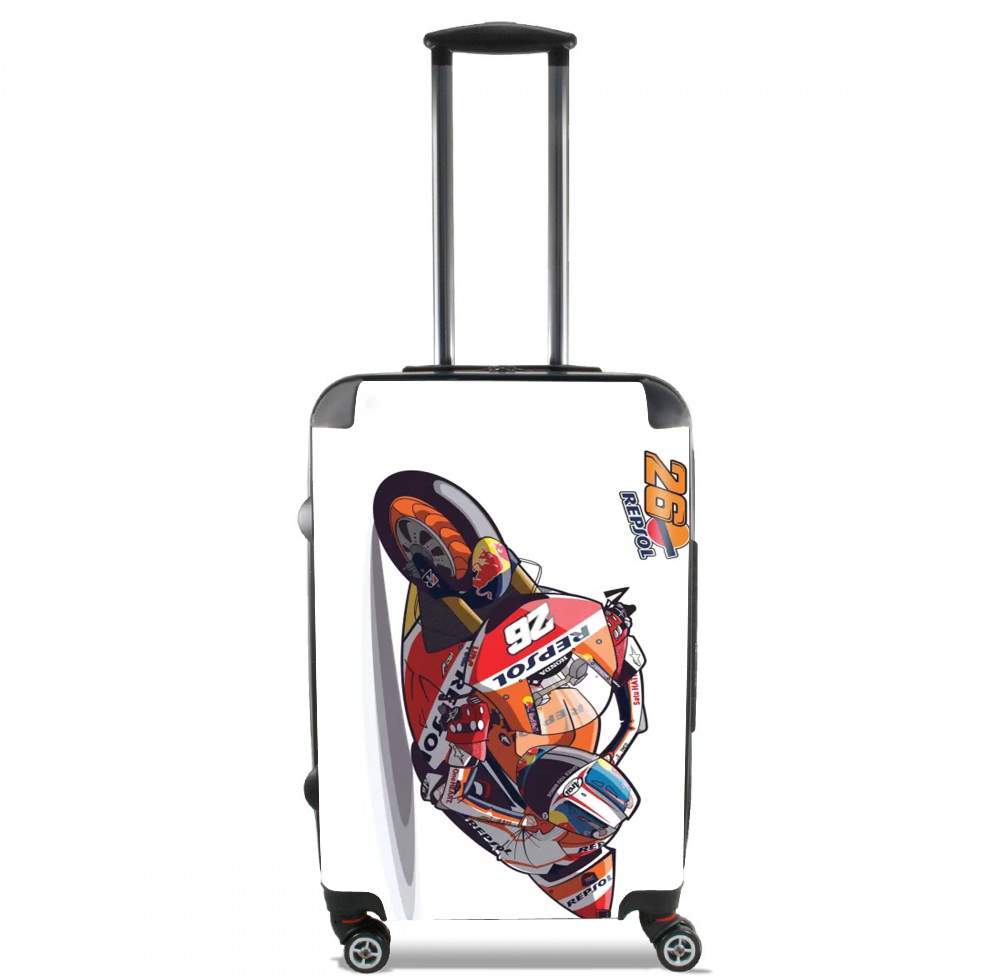  Dani Pedrosa Moto GP Cartoon Art para Tamaño de cabina maleta